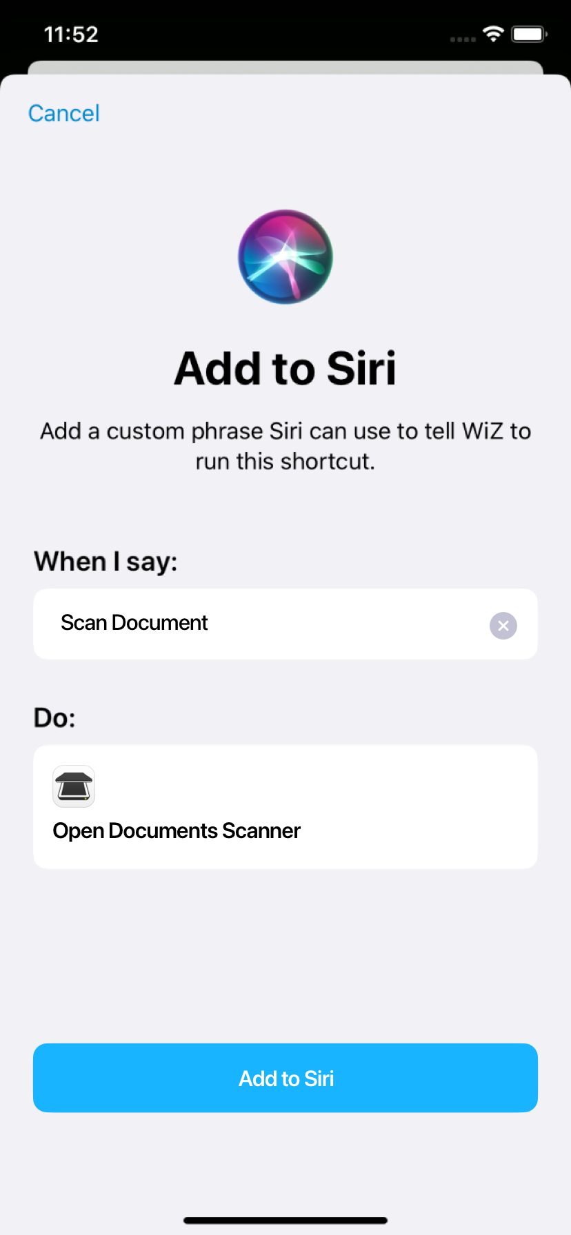 How to make Siri Shortcuts for iScanner? How to make Siri Shortcuts for iScanner?