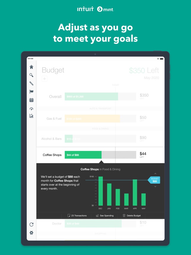 AI tools for students: Mint is an AI-powerd finance management app  that tracks your transactions and automatically categorizes them