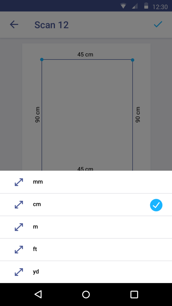 Measurement Feature for Android: convert measuring units in the app