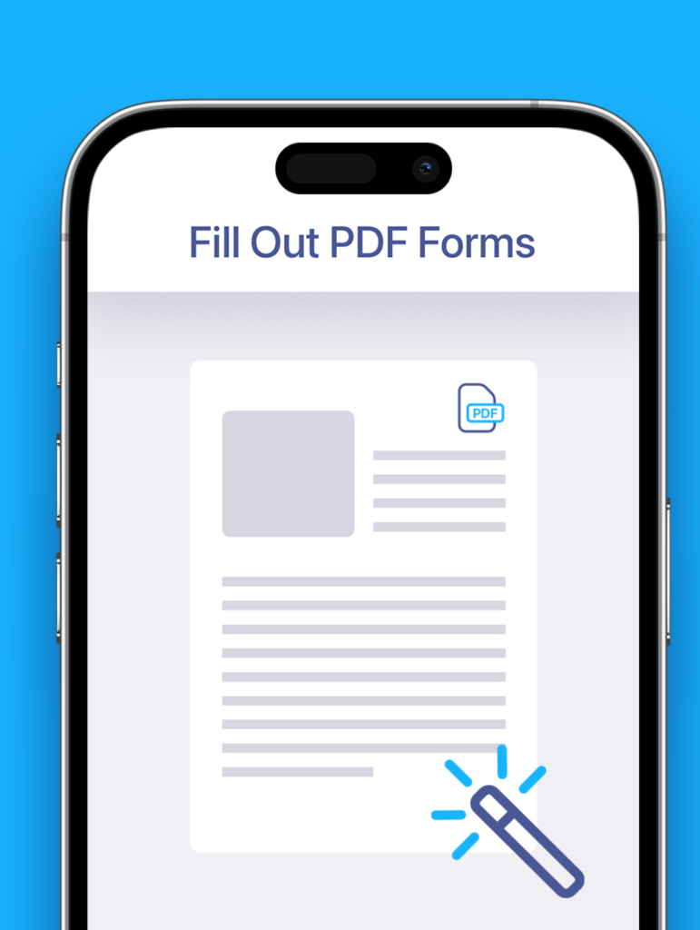 Fill out PDF forms in iScanner's Free PDF editor for students