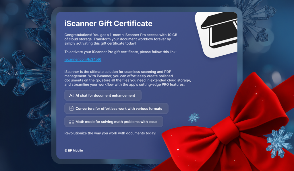 iScanner is one of the perfect gifts for small business owners.