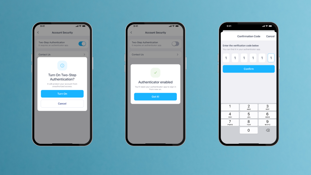 Two-factor authentication for apps