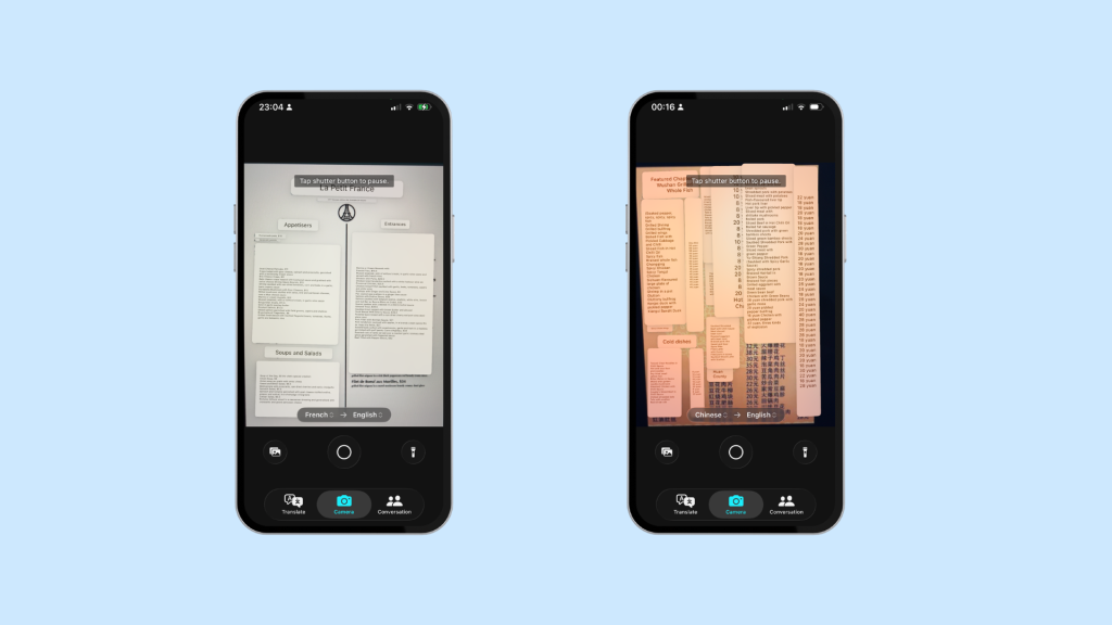 translate document with camera